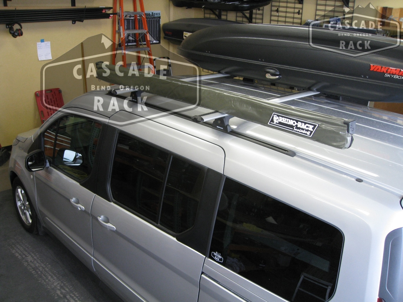 2015 Ford Transit Connect Wagon LWB - Custom Base Rack Installation / Cargo Box / Awning - Rhino Rack / Yakima