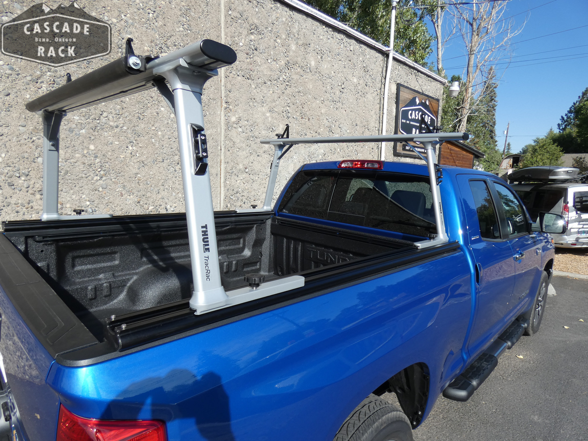 2018 Toyota Tundra - Truck Bed Rack and Rear Roller - TracRac by Thule / Rhino Rack