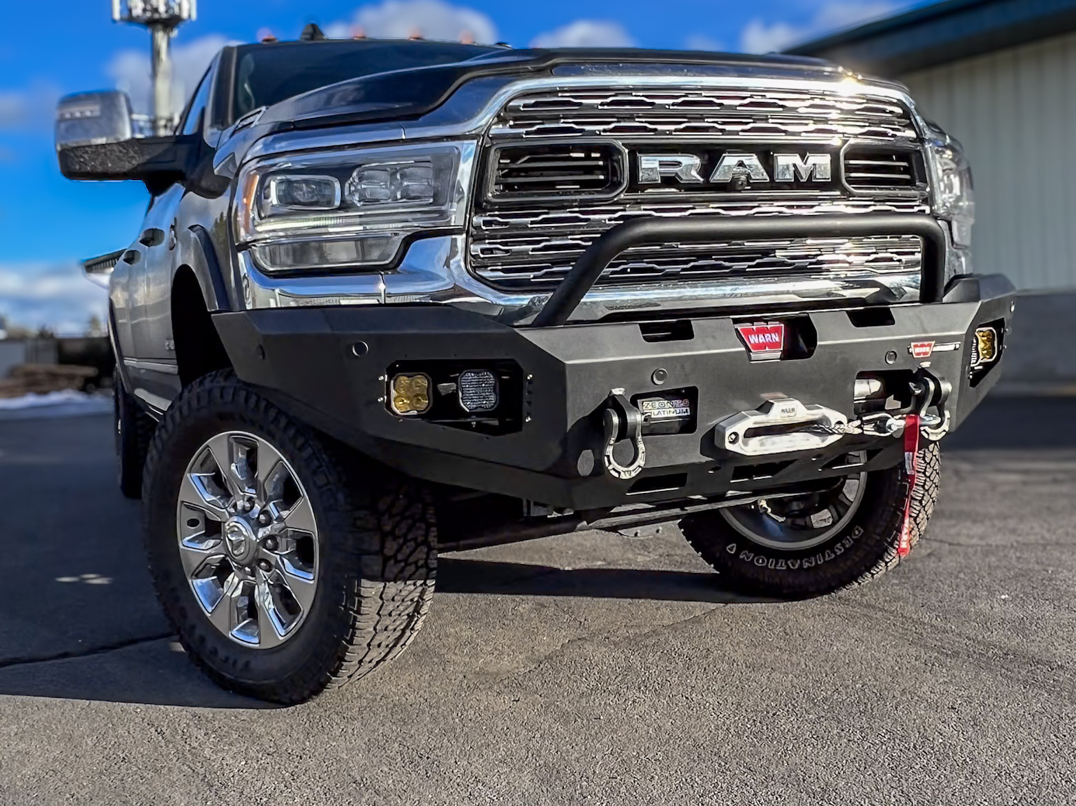 2024 Ram 3500 - Front and Rear Bumper, Winch, Auxiliary Lights - Warn / Diode Dynamics