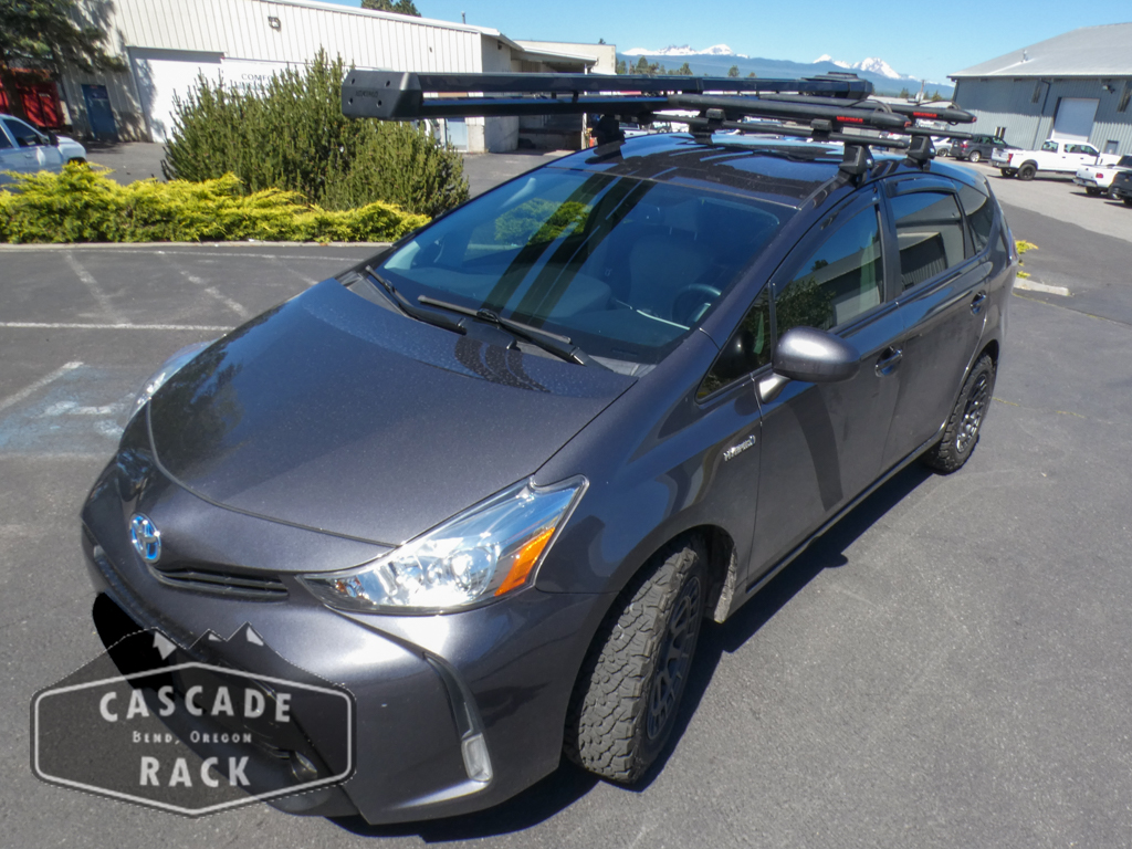 2016 Toyota Prius V – Roof Rack – Thule Evo Clamp – Yakima DoubleHaul Fly Rod Carrier – Yakima SupDawg